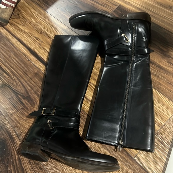 Burberry leather riding equestrian boots, size 39.5 made in Italy - Picture 2 of 11